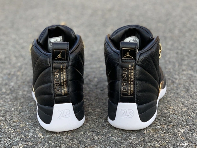 Black Air 'Reptile' Metallic Gold-White Jordan AO6068-007 Retro 12 0809